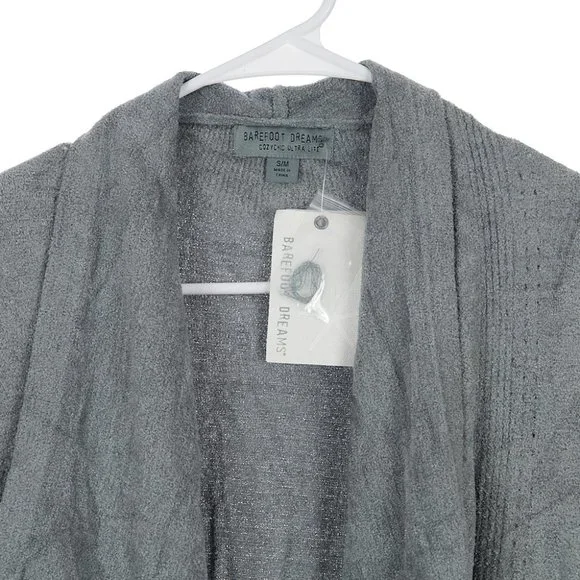 Barefoot Dreams CozyChic Ultra Lite Shawl Pointelle Cardigan Women's S/M NWT - Picture 3 of 9